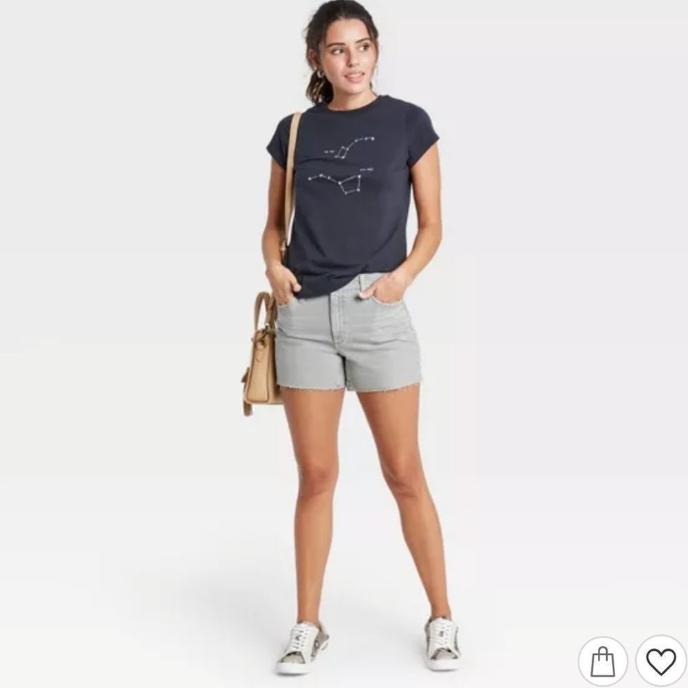 NWT Universal Thread High Rise Cut Off Jean Shorts New Size 0 Dusty Olive
